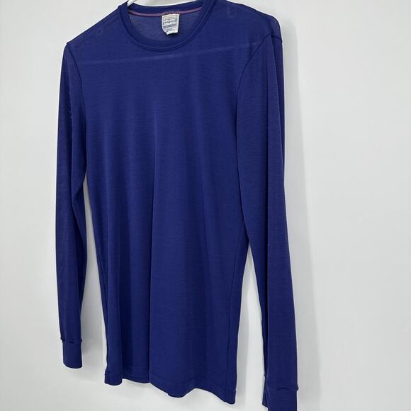 Vintage Patagonia Capilene Shirt Mens Medium Blue Long Sleeve Base Layer USA 90s - Picture 4 of 8